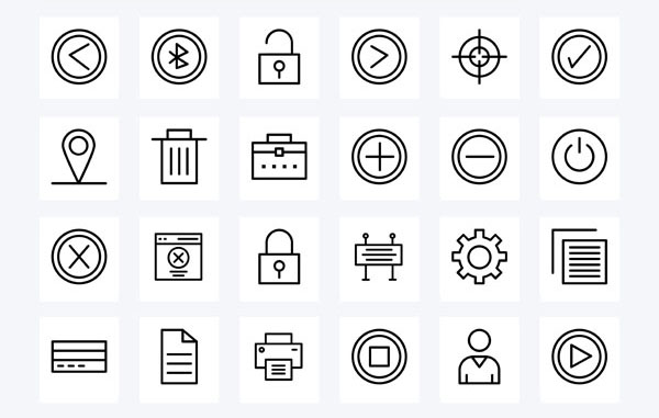 Набор UI иконок для интерфейса Набор UI иконок для интерфейса